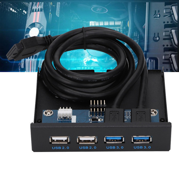 2-portars USB3.0 + 2-portars USB2.0 HUB-expansionsdiskettstationens frontpanel