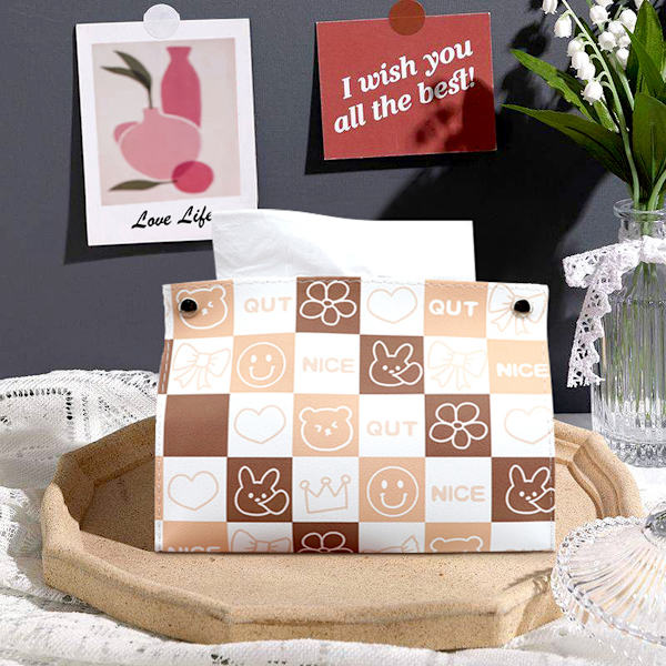 Papirholder Servietholder Genanvendelig Tissueholder Tissue Box Cover Papirhåndklædeholder Tissue Box Cover Tissueholder til Bil Hjem Kontor