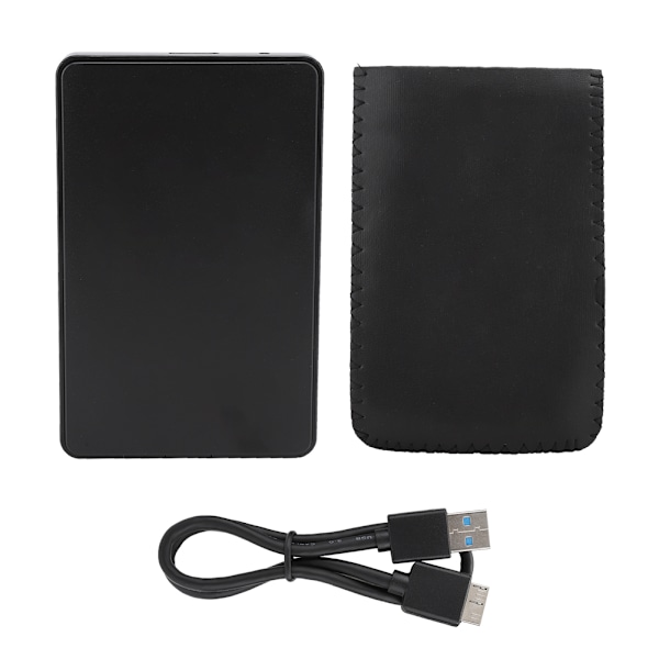 W25Q730M 2,5'' USB3.0 SATA Mobil Hårddisk Box Fodral HDD-hölje Gratis Skruv Stöd 2TB(Svart