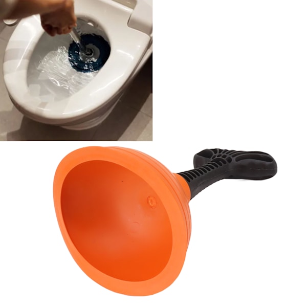 Mini Plunger Kraftig Skridsikker Håndtag Effektiv Lille Afløbsplunger til Toilet Badekar Vask Type 3