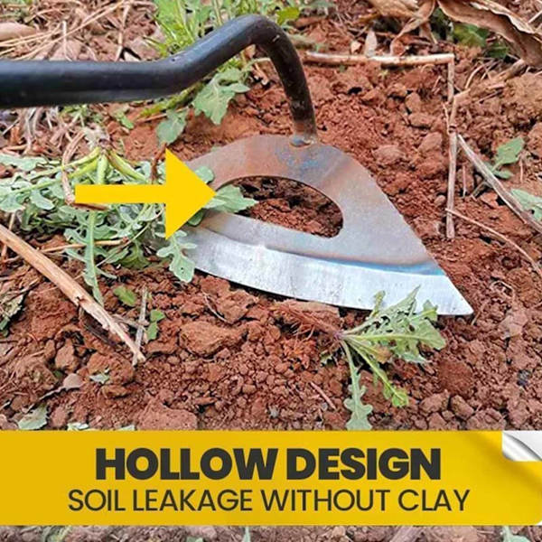 Rustfritt stål hul hakke hageverktøy luking rive planting grønnsaker hjem hage gård luking hul hakke