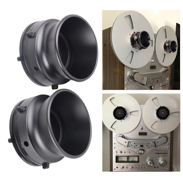 1 Par NAB Hub Adaptere Professionelt Poleret Aluminium Legering 10 Tommer Åbner til Studer ReVox til Akai til Teac Grå