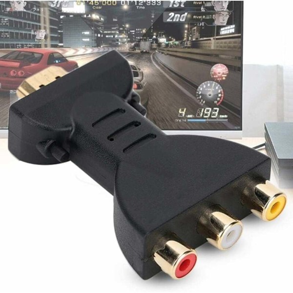 Guldpläterad Interface HDMI till RCA Adapter, Analog Signalöverföring för Hög Definition, Projektoradapter Full HD Stöd, Hemmabiosystem