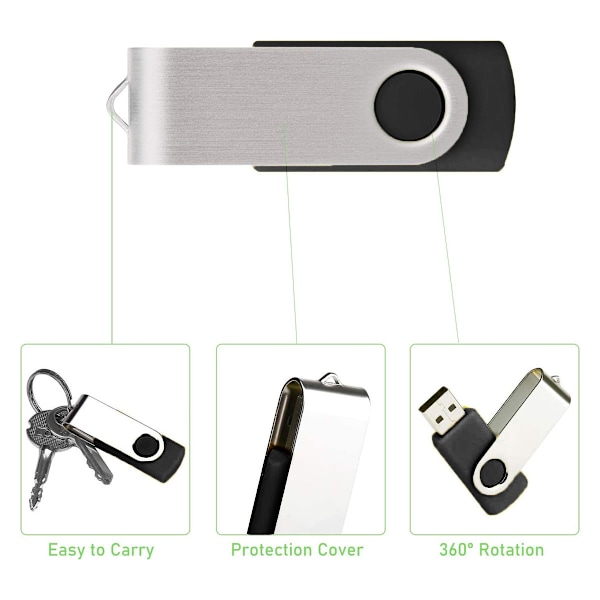 Kompakt Flash Drive, Elegant Design USB 2.0 Minnesstickor Med Snabba Dataöverföringshastigheter För Enkel Användning Inom Utbildning, Kontor, Myndigheter, Media,