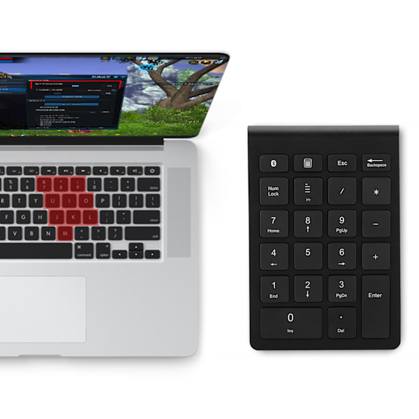 22 näppäimen Bluetooth Mini Numpad Langaton numeronäppäimistö Pieni näppäimistö