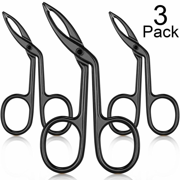 3-pack ögonbrynspincett, saxformad ögonbrynspincett med rak spets