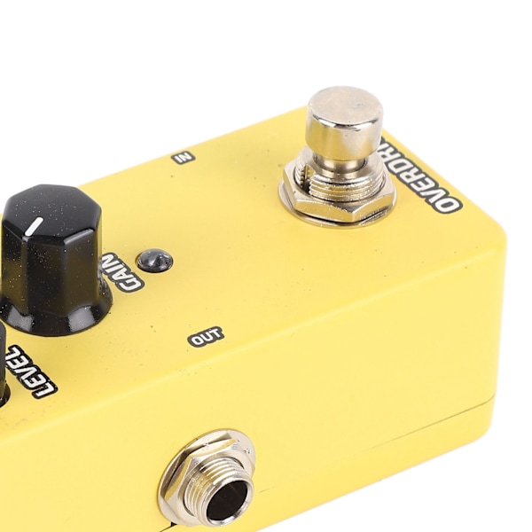 Elektrisk gitar effektpedal enkelt blokk mini modulasjonsforsterker simulerings pedal gul overdrive