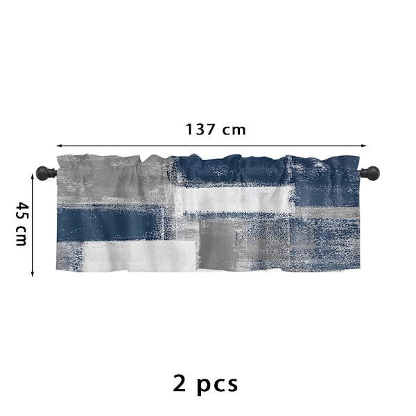 2-pack kappa fönsterbehandlingar, brun abstrakt modern konst mörkläggningsgardiner justerbara gardinkappor Style 1