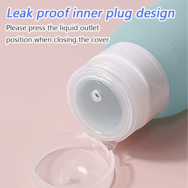 Läckagesäkra påfyllningsbara flaskor - 90 ml reseflaskor, toalettartiklar, schampon och mer, strumpläpp (3-pack) män eller kvinnor