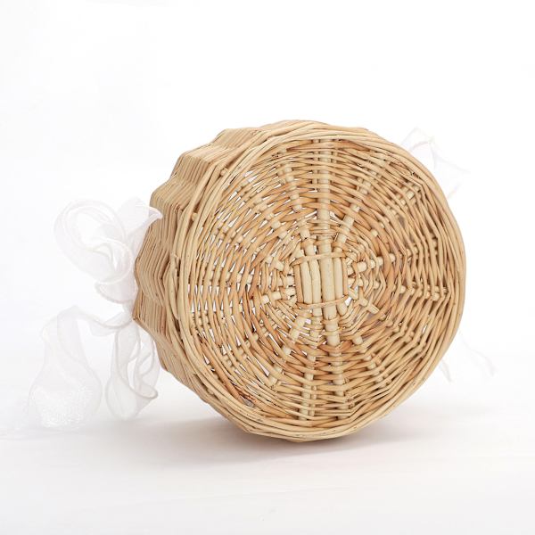 1 stk. Perlepose Tiny Rattan Kurv Sommer Flet Kurv Perlepose Flet Picnic Flettet Kurv Slik Bryllup Mad Kurv