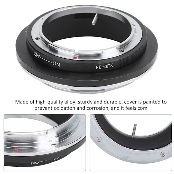 NEWYI FDGFX Objektivadapter Konverterring för FD Objektiv till Fujifilm GFX Mount Kamera
