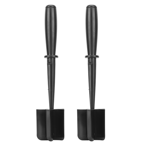Kjøttkvern Varmebestandig Ergonomisk Håndtak Nylon Kjøttdeig Masher for Kylling Potet Hamburger Svart 2stk