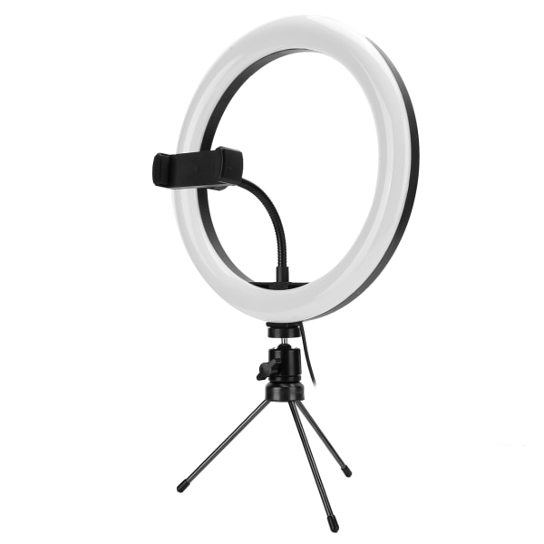 10 tum USB-skrivbordslampa LED-ringljus med triangulär fäste för direktsändning