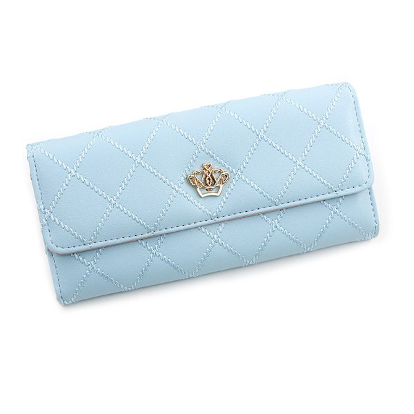 Broderad krona dam clutch väska mode kort väska Multifunktionell myntväska för kvinnor