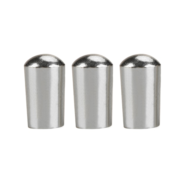 3 stk slitesterk kobber 3-veis vippebryter knott topplokk for LP EPI elektrisk gitar (sølv, 3,5 mm)