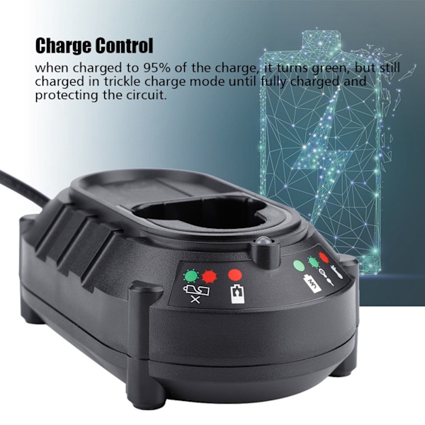 10,8V 12V Batterilader til Makita Lithium Batterier 100‑240V DC10WA DF030D 100V-240V EU Stik