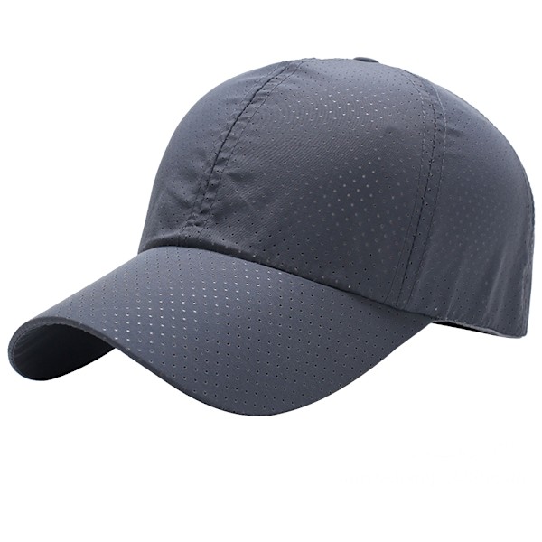 Mote Unisex Foldbar Casual Pustende Ensfarget Solhatt Sommerhatt (Mørkegrå)