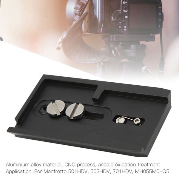 Snabbkopplingsplatta Kamerastativ Monteringsplatta för Manfrotto 501HDV 503HDV 701HDV MH055M0‑Q5