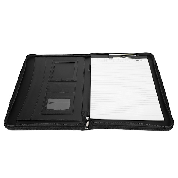 A4 PU-blixtlås Business Portfolio Multifunktionell Konferensdokumentmapp Organisatör för kort Tablet-filer