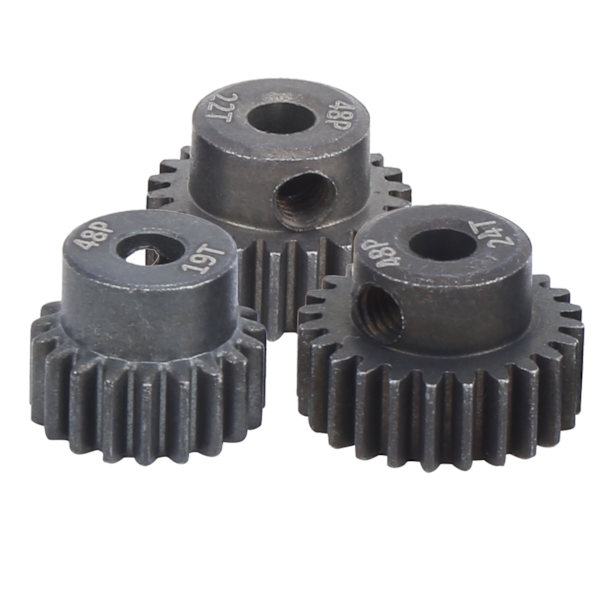 10 stk/sett 16T-25T 7075 48P Stål RC Bilmotor Gear Pinion for 1/8 1/10 Børsteløs Motor