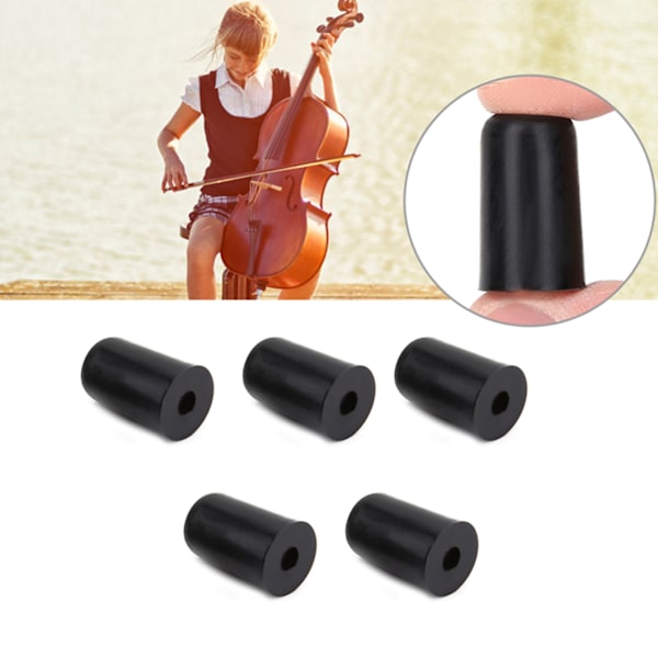 4 kpl musta kumi kärki sellolle Endpin NOn Slip Cap Instrument Protector
