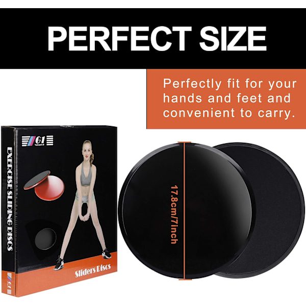 Ergonomisk Portabel Fitness Core Slider, Slitstark Glidskiva för Effektiva Träningspass, Bekväm Halkfri Dubbelsidig Design