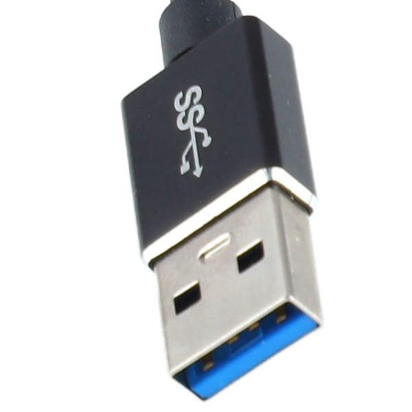 USB C - Ethernet-sovitin, jossa valo USB Type C - RJ45 Gigabit-kaapelimuunnin tabletille, musta