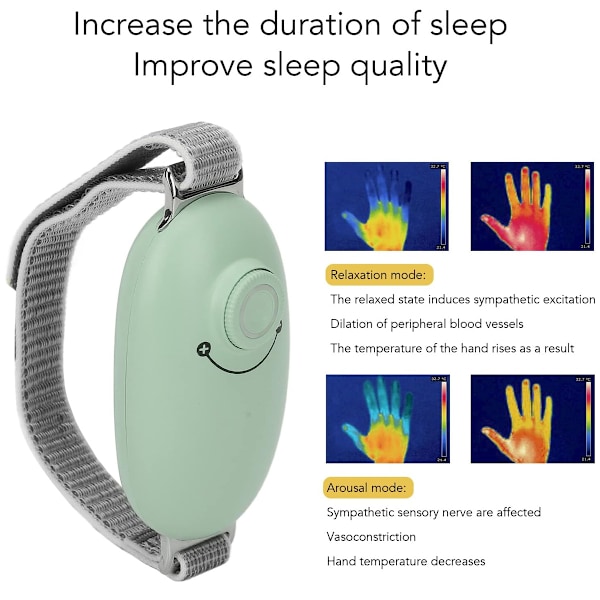 Sömnhjälpmedel, Ångestlindring, Lindring av Sömnlöshet, Handhållet Bärbart Sömnmedel med Armbands- och Fotband Green