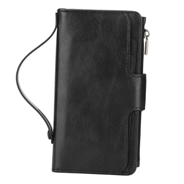 Multifunktionel pung etui PU læder magnetisk flip anti-tyveri telefon beskyttende cover