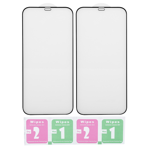 2 st skärmskydd i härdat glas till mobiltelefon, transparent skydd för iOS 12Pro Max