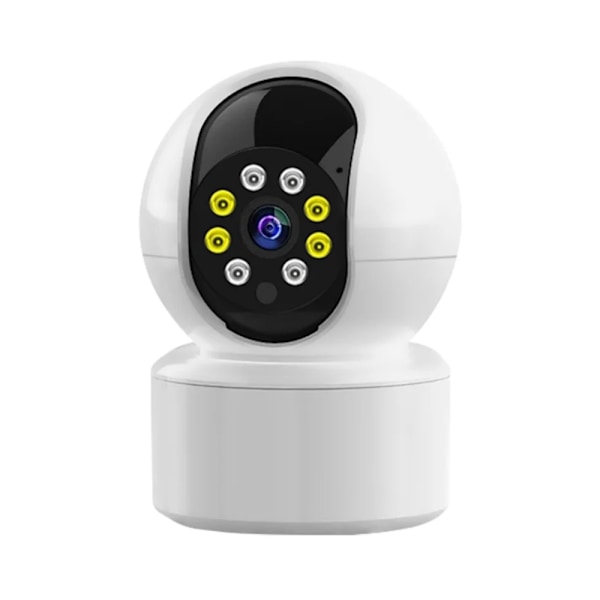 Smart Dual Lens Inomhuskamera, 2K Full HD för Omfattande Hemsäkerhet, Färg Night Vision & Auto Tracking, 360 Graders Täckning, Moln & SD-kort
