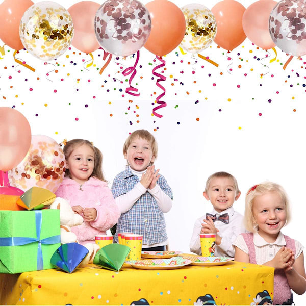 Royal Glamour Roséguld Ballonger, Latex Partyballonger Med Förplacerad Guldfolie Konfetti, Perfekt För Möhippadekorationer, Lätt Uppblåsning Med Helium
