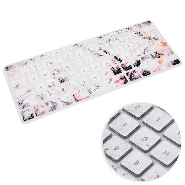 Silikoninen marmorikuvioinen näppäimistön suojakalvo MacBook Air/Pro/Retina -laitteille