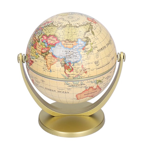 Miniatyr Världskarta Jordglob Engelsk Utgåva Skrivbord Roterande Jord Geografi Jordglob Undervisningsverktyg