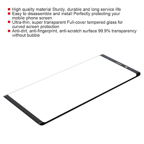 BW-SMFOL-NOT9 Härdat glas mobilskärmsskydd för Samsung Note 9 N960
