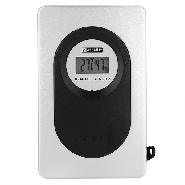 Trådlös LCD Väderstation Klocka Termometer Hygrometer Utomhus Inomhus Temperatur Luftfuktighet