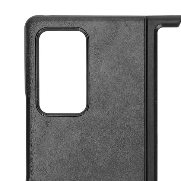 Mobilt telefonfodral i läder för Samsung Galaxy Z Fold 2 skyddande fodral AntiFall-fodral (svart)