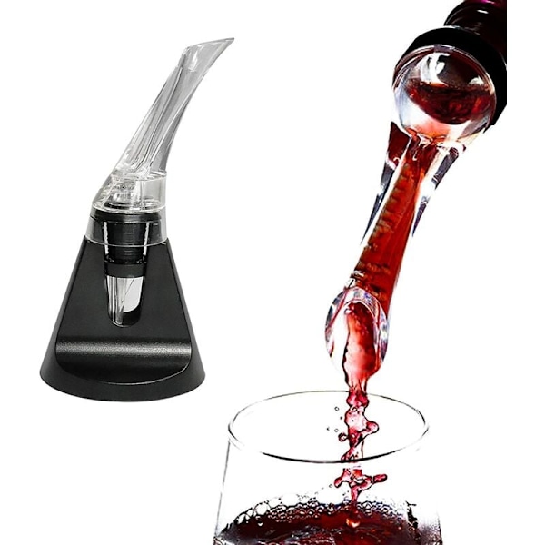 Innovativ Vinluftare, Luftar Vinet Omedelbart För Rik Avslutning, 2-I-1 Design Med Bernoulli-Effekten Säkerställer Förbättrad Bukett, Perfekt För Vin