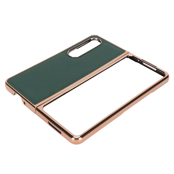 Fällbar telefonväska för Samsung Galaxy Z Fold 4 Nano Galvaniserat läder Stjärnmönster Anti Scratch Telefonskyddsväska Grön