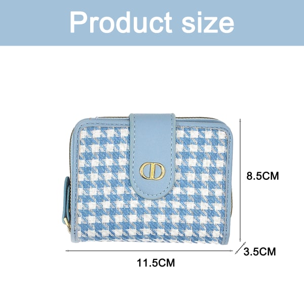 Läder Kreditkortshållare Plånbok för Kvinnor Stor Kapacitet Bifold Dragkedja Kortfodral Organizer
