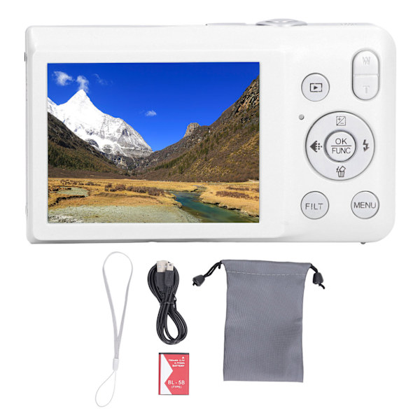 Digitalkamera 8K HD 68MP 2,7 tommers skjerm 16X zoom timer skyte skjønnhetsfilter videoopptak kompakt digitalkamera