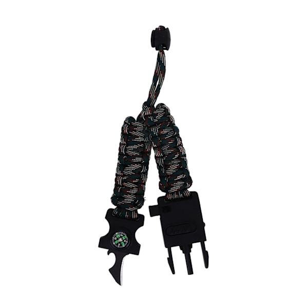 Paracord Armband Justerbar Nödöverlevnadsarmband Utrustning 5 i 1 Multifunktionell för Vildmarksäventyr