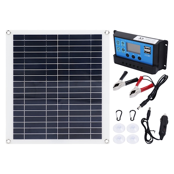 Solcellepanel Kit 100W Fotovoltaisk 20W Bærbar Foldbar Sol Ch