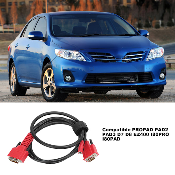 5ft OBD2 15-nastainen kaapeliadapteri diagnostiikkaan PROPAD PAD2 PAD3 D7 D8 EZ400 I80PRO I80PAD