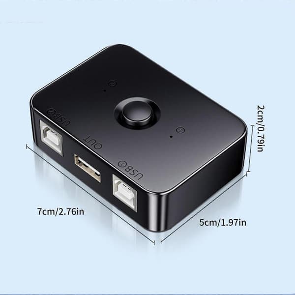 GETIT Printer USB 2-ports USB-splitter kompatibel med printerdeling Printerdelingsvælger Printerdelingscomputer Printerdeler