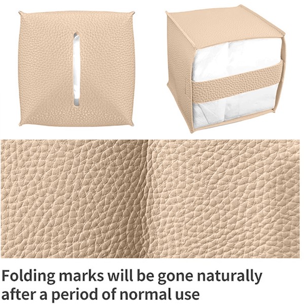 Firkant dekorativ PU læder tissue box holder tissue box cover
