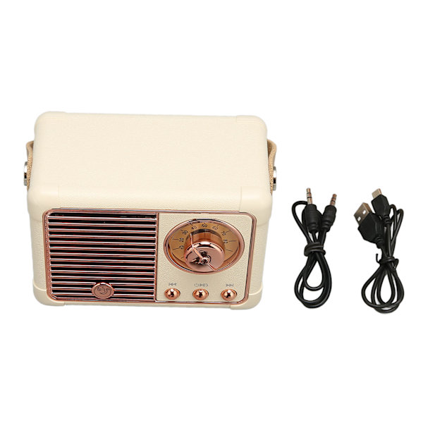Retro Bluetooth-kaiutin HiFi-stereo nopea lähetys alhainen virrankulutus kannettava vintage-kaiutin kotiin ulkotiloihin