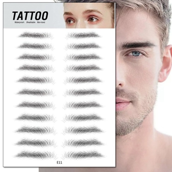 4D hårlignende autentiske øjenbryn vandtætte imitation økologiske dovne naturlige tatovering øjenbrynsklistermærker til kvinde og mand makeup værktøj