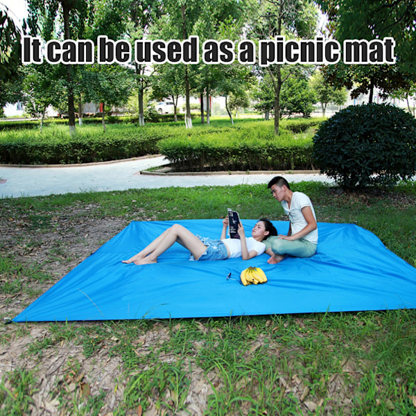 Teltta Tarp Hammock Sadekangas Hopeoitu Aurinkosuoja Vedenpitävä Retkeilypeite Monitoiminen Piknik Matto Ulkoilmaan Camping Rannalle