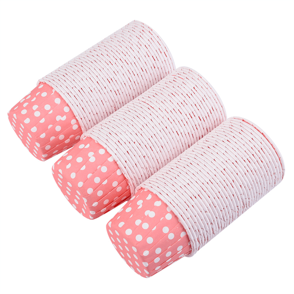 100 stk. Mini Cupcake Liner Papir Runde Kage Bage Kopper Muffin Cases Bryllup Hjem Pink